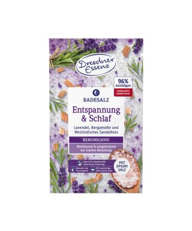 Dresdner Essenz Sel de bain relaxant et sommeil - 60 g - Lavande bergamote bois de santal des Antilles