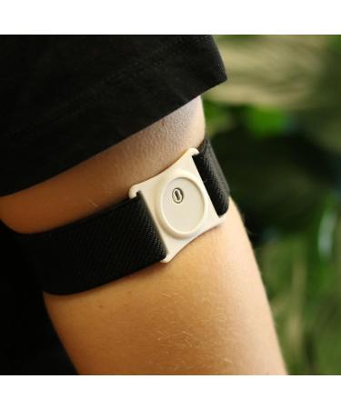 Diasticker Freestyle Libre 3 | Waterproof & Flexible Sensor Fixing Band | Black & Beige (L: 35-45 cm) | Strong Protection & Secure Fit - Buy Online on GoSupps.com