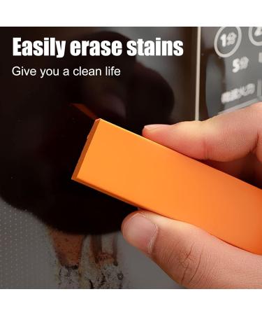 Meideli Stainless Steel Decontamination Artifact Eraser 3Pcs Limescale Rust Glass Cleaning Eraser Magic Eraser Stainless Steel Stain Remover Rubber Cleaning Eraser for Kitchen & Bedroom Orange - Buy Online on GoSupps.com
