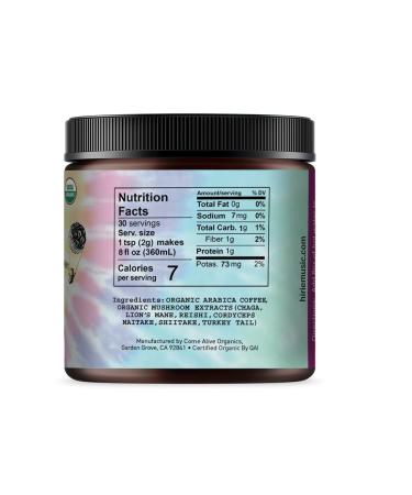 La Republica Dreamer Organic Mushroom Coffee (30 Servings) | 7 Superfood Mushrooms | Fair Trade Arabica Coffee | Hirie Music Limited Edition - Buy Online on GoSupps.com