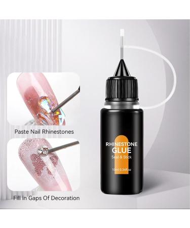 Generisch Rhinestone nail glue - 10 ml - Long-lasting hold for rhinestones - 3D gel nail polish - For beauty salons - With pearls and jewels - For women's and girls' nail art - Buy Online on GoSupps.com