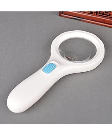 6X 16X Illuminated Plastic Handheld Reading Newspaper ly People Magnifier with LED Lamps for Stamps Appraisal Glass Full of Stars