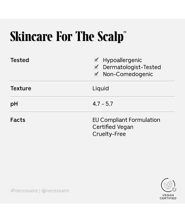 N cessaire Scalp Serum - Fragrance-Free, 5% Biomimetic Peptide for Thick, Fuller Hair - Hyaluronic Acid for Instant Hydration - Hypoallergenic, Dermatologist-Tested - 60ml/2fl oz - Buy Online on GoSupps.com