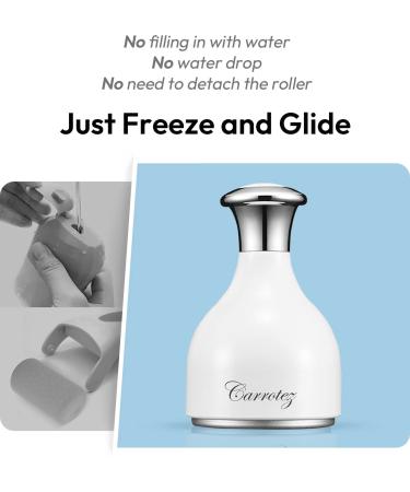 Carrotez Ice Roller for Face and Eye Massage Tool - Women's Skin Care for Relaxing, Cooling, and Anti-Aging - Reduce Fine Lines, Wrinkles, and Puffiness (White) - Buy Online on GoSupps.com