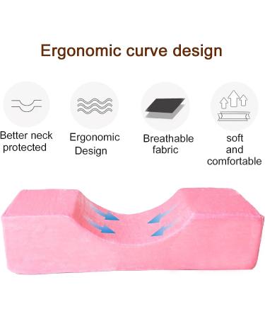 ZhangHome Eyelash Extension Pillow - Neck Support and Protection for Beauty Salons - Comfortable Memory U-Shaped Sponge Pillow (Pink) - Buy Online on GoSupps.com