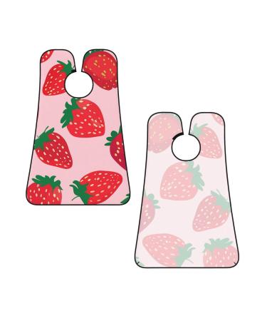 Buy Pink Strawberries Print Beard Bib Apron | Non-Stick Hair Catcher for Men | Perfect Shaving Gift | International Shipping - Buy Online on GoSupps.com