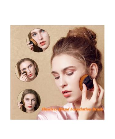 3 Pack Hexagon Kabuki Foundation Brushes for Liquid, Cream, and Powder Makeup - Includes Bonus Protective Case - Red, Pink, and Black - Buy Online on GoSupps.com