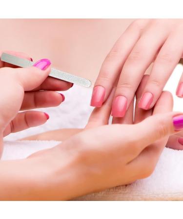 Nail Files Nail Files - Stainless Steel Nail Files Metal Nail Files - Natural Nail Files for Nails Toenail File Pedicure Tool Nail Care for Home Salon and Travel A-12  - Buy Online on GoSupps.com