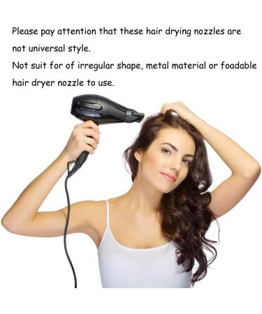2 PCS/Set Professional Salon Hair Dryer Nozzle Replacement - Black Narrow Concentrator Blow Dryer Attachment - Fits Outer Dia 4.2-4.6cm - Buy Online on GoSupps.com
