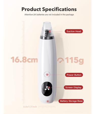 BEBIRDPRO Ear Wax Removal Tool with HD Camera and LED Lights - Safely Clean Ear Canal at Home - Ear Cleaner for iOS & Android - M9 Black - Buy Online on GoSupps.com