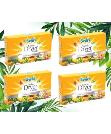 4 x Tropical Tumble Dryer Sheets Pack Of 35 Fabric Conditioner Laundry Aid Anti Static Sheets - Buy Online on GoSupps.com