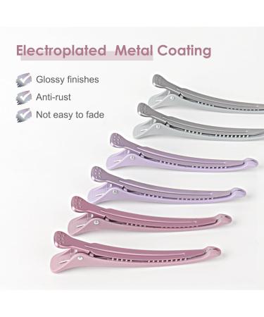 Shop Aimike 12 Morandi Hair Clips - No Trace Silicone Hairdresser Clamps for Thick & Thin Hair | Perfect for Styling & Cutting - Buy Online on GoSupps.com