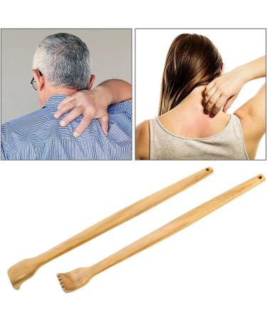 Gita Wooden Back Scratcher - Manual Back Massage Tool with Long Handle (39.6 cm) - 2 Pieces for Ultimate Body Relaxation - Buy Online on GoSupps.com