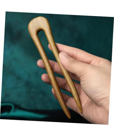 FRCOLOR Green Sandalwood Hairpin Women Hair Sticks Wooden Hair Stick U Shaped Hair Pins French Hair Clips Bridal Hair Clip French Hair Fork Hair Stick for Hair Tiara Headgear Bride Hanfu - Buy Online on GoSupps.com