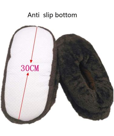 USB Electric Heating Slippers - Brown Plush Foot Warmers for Winter | Cozy Household Heating Shoes - Buy Online on GoSupps.com