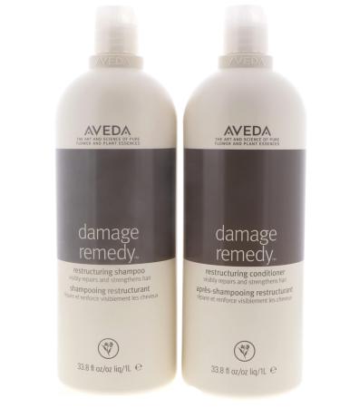 Aveda Damage Remedy Shampoo & Conditioner Liter Duo Set - 33.8 oz | Nourish & Repair Hair | Buy Online Internationally - Buy Online on GoSupps.com