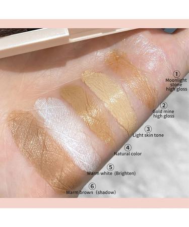6 Colors Exquisite Cosmetic Plate with Mirror for Face Contouring, Highlighting, and Correcting. Concealer, Blush, and Brush Included. Perfect Solution for Dark Circles, Redness, Acne, and Blemishes - Buy Online on GoSupps.com