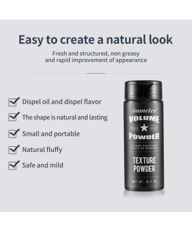 Immetee Hair Volume Powder | Texture Styling for Men & Women | Natural Matte Look & Root Lifting - 14g (0.5 oz - Buy Online on GoSupps.com