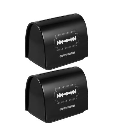 FRCOLOR 2Pcs Razor Bank Safe Disposal Storage Case Blades Dispenser Box Holder for Barber Shop