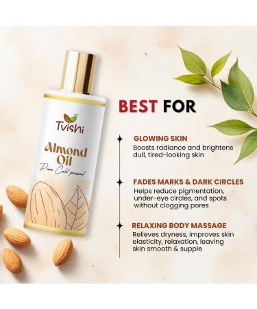 BEMT Cold-Pressed Almond Oil 100 ml | Pure & Natural Almond Oil for Skin & Hair | Lightweight Moisturizing Oil - Buy Online on GoSupps.com