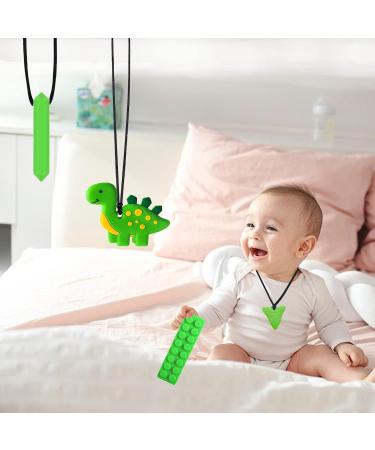 Sensory Chewing Chains - 6 Food-Safe Silicone Biting Toys for Kids | Oral Motor Aid for ADHD & Teething - Green - Buy Online on GoSupps.com