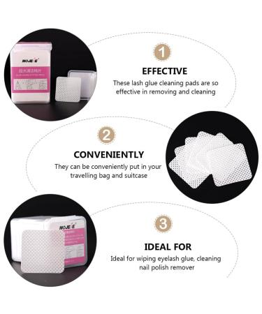 Minkissy 600 Sheet Eyelash Cleaning Pads - Lint-Free Towels for Eyelash Extensions & Nail Adhesive Remover - Hygienic White Fabric Accessories - Buy Online on GoSupps.com