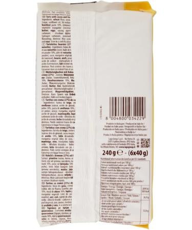  Italian Gourmet E.R. Gastone Lago Crostatine al Cocoa Tarts 3 Pack 240g Each Pack Contains 6 x 40g Snacks - Buy Online on GoSupps.com