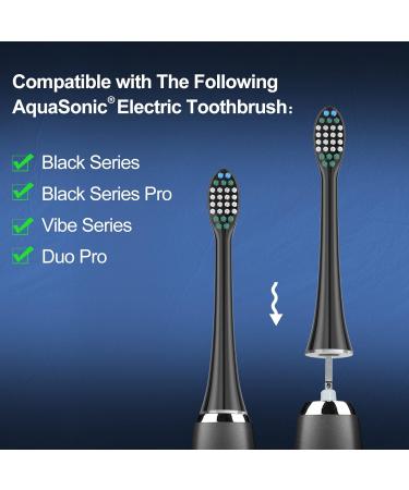 Replacement Toothbrush Heads 10 Pack for AquaSonic Black Series & Duo Series - Electric Toothbrush Compatible - Buy Online on GoSupps.com