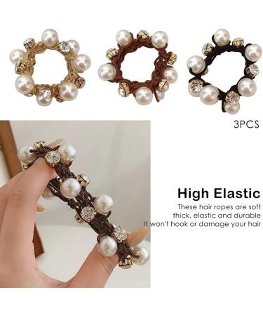 Mivanta Pearl Hair Scrunchies Elastic Hair pes Ponytail Holder Scrunchies Tightening Hair Hair Accessories for Women and Girls Daily Life - Buy Online on GoSupps.com