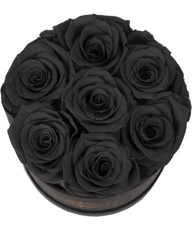 NATROSES Preserved Real Roses in Box - Long Lasting Up to 3 Years - Black Medium | Perfect Valentines Day Gift for Her - Buy Online on GoSupps.com