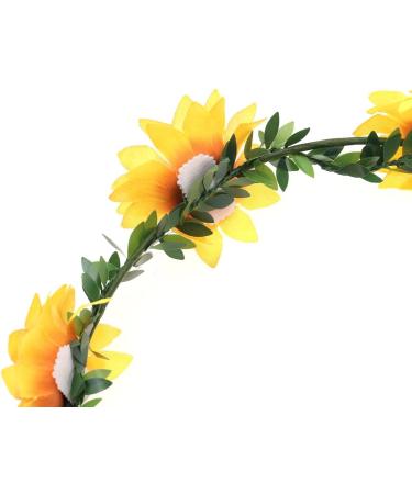 Frcolor Sunflower Headband Floral Flower Crown Hair Band Hair Wreath Headpiece (Garland) - Buy Online on GoSupps.com