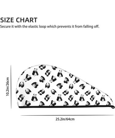 Giant Pandas Microfiber Hair Towel - Soft Super Absorbent Quick Dry Wrap for Women | Coral Velvet for Long Curly & Thick Hair - Buy Online on GoSupps.com