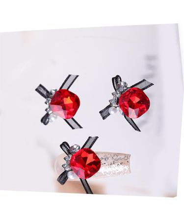 3pcs Stand Out with Organza Bowknot Nail Art Rhinestones Accessories for Fingernail Decor Nail Art Tools - Buy Online on GoSupps.com