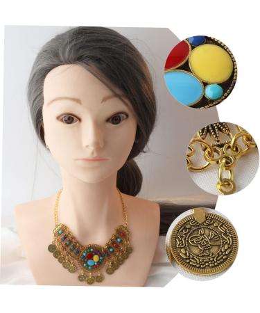 Women Necklace Headpiece Bohemian Necklace Retro Decor Metal Trim Women Jewelry Necklace Neck Chain Necklaces for - Buy Online on GoSupps.com