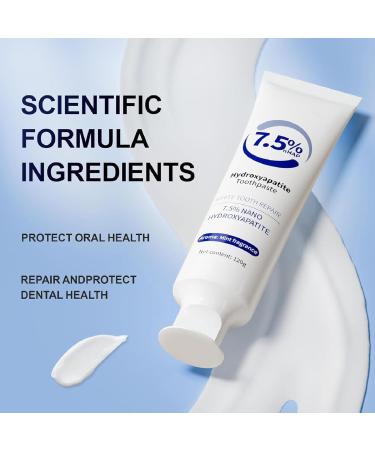 7.5% Hydroxyapatite Toothpaste Hydroxyapatite Toothpaste for Enamel Protection White Teeth Repair Fluoride Free Toothpaste for Sensitive Teeth (2pcs) - Buy Online on GoSupps.com