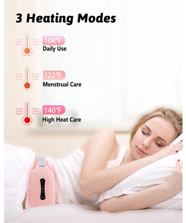 Heating Pads for Cramps - Latumab Cordless Portable Menstrual Heating Pad | Fast Relief with 3 Heat Levels & Massage Modes | Back or Belly Heating Pad - Ideal Gifts for Women - Buy Online on GoSupps.com