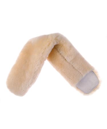 Merauno Real Lambskin Gurtschoner Bauch belts for western belt Dressurgurt all around Real fur for your saddle belt Real lamb wool (nature 60*12cm (l*b)) 60*12 Natur