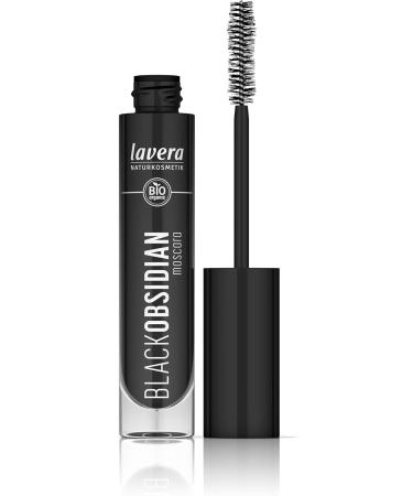 lavera Black Obsidian Mascara -Black - Infinite length - Maximum definition and volume - Non-sticky & no clumping effect - vegan - Natural cosmetics (1x 10 ml) - Buy Online on GoSupps.com