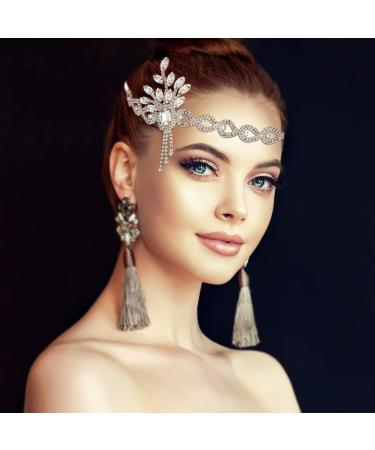 Lurrose Vintage 1920s Leaf Medallion Headband for Women - Perfect for Wedding, Bridal, and Themed Parties - 1 Pack - Buy Online on GoSupps.com