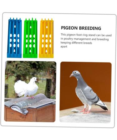 Angoily 6 Pcs Pigeon Ring Stand Training Band Holder Bird Ring Holder Chicks Foot Rings Stand Place Holder Chicken Labels Pigeon Leg Ring Organizer Racing Pigeon Ring Multicolor Plastic 20x7cmx2pcs As Shownx2pcs - Buy Online on GoSupps.com