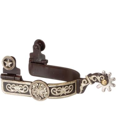 Kelly Silver Star Antique Brown Engraved Star Spurs for Ladies - Buy Online on GoSupps.com