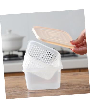 3pcs Cup Produce Container Kit Vegetables Storage Crisper Storage Box Refrigerator Ginger 1 - Buy Online on GoSupps.com