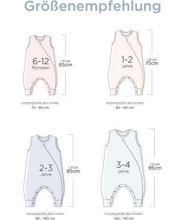 Duomiaomiao Winter Sleeping Bag with Legs 2.5 Tog | Baby Sleeveless Wearable Blanket | Breathable Cotton Toddler Sleeping Bag | Unisex Boys Girls | 85cm (Height: 90-100cm) | New Elephant Forest Design - Buy Online on GoSupps.com