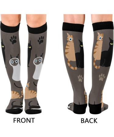 Xigua Cute Cats Compression Socks for Women & Men - Ideal for Running Medical Travel & Cycling | Improve Circulation - Buy Online on GoSupps.com