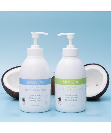 MooGoo Shampoo and Conditioner Set Natural Sulfate Free Shampoo and Hydrating Conditioner - for Women and for Men. For All Ages. Silicone Free Cruelty Free. - Buy Online on GoSupps.com