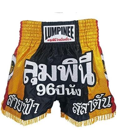 Lumpinee Muay Thai Kick Boxing Shorts LUM-017 Small (26') - Authentic Thai Design - Buy Online on GoSupps.com