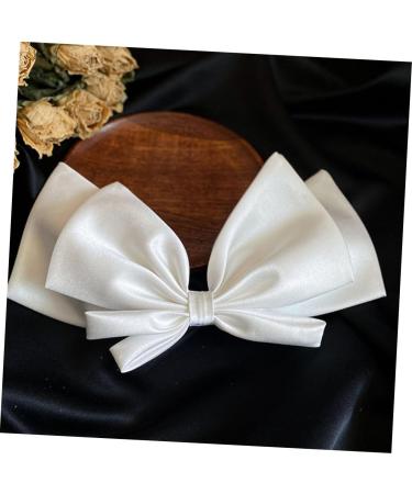 Didiseaon Bow Hairpin Hair Bow Satin Clips Bridal Hair Bow Chic Bow Headdress Bow Knot Hairpins Bow Ponytail Holders Girls Bow Hairclip Tiaras for Girls Temperament Miss White Decorate Alloy - Buy Online on GoSupps.com