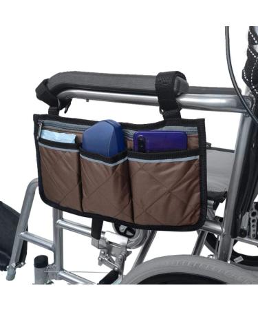 dezirZJjx Wheelchair Hanging Bag Simple Accessory Bag for Mobile Equipment Outdoor Bicycle Hanging Bag Zipper Multifunctional Storage Bag Wheelchair Electric Scooter Bicycle Coffee - Buy Online on GoSupps.com