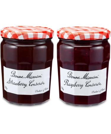 Bonne Maman Berry Medley: 750g Strawberry Preserves + 750g Raspberry Conserve Delightfully Boxed Treatz - Buy Online on GoSupps.com