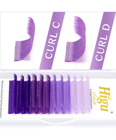 Ombre Purple 0.07C Colored Eyelash Extensions 15mm - Fast Fanning Easy Fan Lashes - Buy Online on GoSupps.com